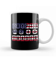 Crypto Trader Bitcoin BTC USA Flag Patriotic Kupa Bardak Porselen