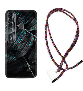 Tecno Spark 6 6 Go 8C 8 Pro 7 7 Pro Kılıf Boyun Asklı Rasta Silikon Foid Green 1643