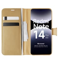 Microsonic Xiaomi Redmi Note 14 Pro 5G Kılıf Delux Leather Wallet Gold (Gold)
