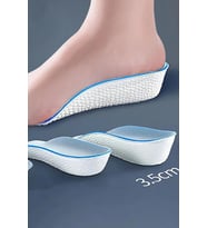 3.5 cm Kadın Gizli Topuk Yükseltici Boy Uzatıcı Ortopedik Tabanlık Köpük Ayakkabı Tabanlığı (Beyaz - Mavi - Gri)