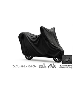 Su ve Toz Geçirmez Motosiklet ve Scooter Koruma Brandası 180x120 cm