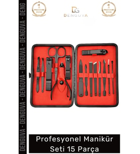 #ManikürSeti Paslanmaz Çelik Profesyonel Bakım Ayak El Yüz Tırnak Makası Pedikür Manikür Seti 15 Par