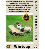 #PlajSandalyesi Konfor Ergonomik Şezlong Katlanır Ayak Uzanmalı Taşıma Çantalı Kamp Plaj Sandalyesi