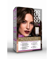 Asse Adventure Set Saç Boyası, Kalıcı ve Canlı Renkler 1+1 Kullanım Seti No6.0 Koyu Kumral