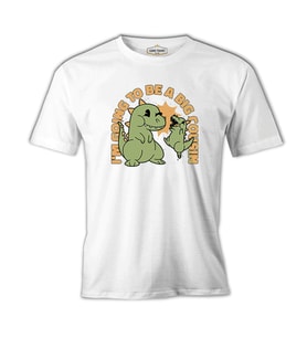 Dinosaurs Family Big Cousin Beyaz Erkek Tshirt