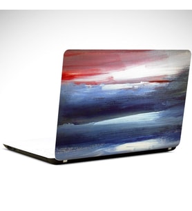 Duru Mavi Soyut Laptop Sticker 12 İnch (29X24CM)