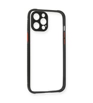 Apple İphone 12 Pro Kılıf Miami Şeffaf Silikon - Siyah