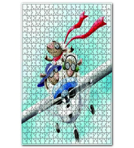 Cakapuzzle Pilot Koyunlar Gökyüzünde Puzzle Yapboz MDF (Ahşap) (120 Parça)