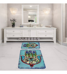 Banyo Halısı Ikili Klozet Takımı Kaymaz Tabanlı Banyo Paspas Takımı (Karışık)