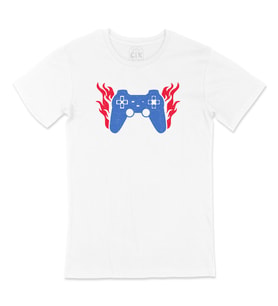 Mavili Joystick Tişört