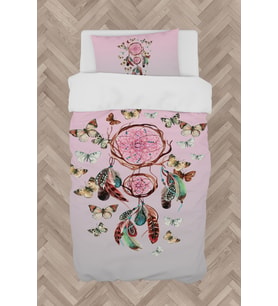 MEKTA HOME BEBEK VE ÇOCUK ODASI Kelebek Desenli Pembe Nevresim Takımı