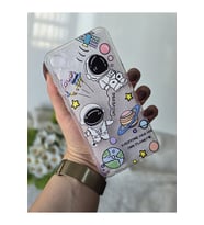 Samsung Galaxy M14 Uyumlu Baskılı Şeffaf Telefon Kılıfı