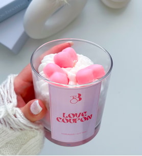 Gardenya Kokulu %100 Doğal El Yapımı Pembe Kalpli Dekorasyon Soya Mumu