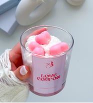 Gardenya Kokulu %100 Doğal El Yapımı Pembe Kalpli Dekorasyon Soya Mumu