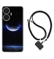 Realme C55 Kılıf Resimli Boyun Askılı İpli Desenli Silikon Series Midnight Moon 1802