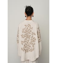Kadın Sırt ve Kol İşlemeli Bohem Tarz Natur Oversize Kimono