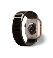 Cosmostech Akıllı Saat Watch için Uyumlu 42MM 44MM 45MM 49MM 1/2/3/4/5/6/se/7/8/ultra Çift Katman Kordon ve Kayışı Yeşil(Siyah)