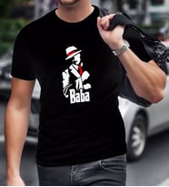 BK Home Godfather Baba Tasarımlı Siyah T-Shirt-18