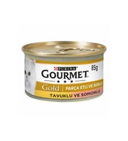 Gourmet Gold Parça Etli Soslu Somon Tavuk Kedi Yaş 85 Gr*24 ADET