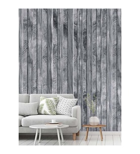 Dreamwall Ahşap Versace Lambri Desenli Isı Ve Ses Yalıtımlı Sağlıklı Tekstil Duvar Kağıdı (Siyah)