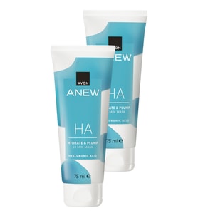 Anew HA Nemlendirici ve Dolgun Görünüm Veren 10 Dakikalık Yüz Maskesi 75 Ml. İkili Paket