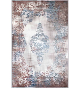 Eliana Home Baskılı, Yıkanabilir Kaymaz Taban Salon Halısı LNA0263 100x150 cm (Mavi)