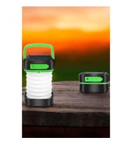 Mey İthalat® Katlanabilir Kamp Lambası Solar Fener Görünümlü 3 Kademeli Şarjlı