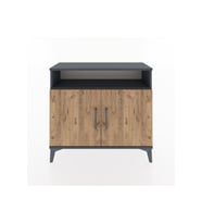 Arges Şifonyer 2 Raflı 2 Kapaklı 88x30x80 Antrasit-Çam