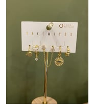 Yakemiyou Taşlı Karma Altılı Küpe