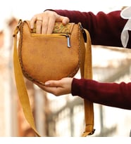 Klasik Frida Çapraz Örgülü Kol Çantası Etnik Bohem Style - Hardal