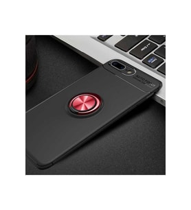 Apple iPhone 8 Plus Uyumlu Kılıf Zore Ravel Silikon Kapak (Siyah-Kırmızı)