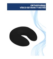 Siyah Visco - Visco Ortopedik Boyun Yastığı Araç Yastığı Saç Ekimi Sonrası Dinlendirici Yastık