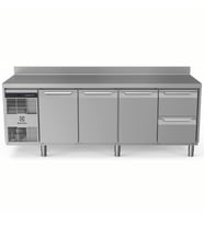 Electrolux Professional Endüstriyel Soğutmalı Tezgah, Sırtlı, "heavy Duty", Aısı304, -2°/+10°c, Dijital, Tropikal - 590 Lt, 3 Kapılı + 2x½ Çekmeceli EH4H3AAAB