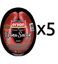 Erşan Dana Fermente Kangal Sucuk 200 Gr X 5 Adet