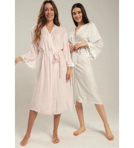 Bone Club 5426 Pembe Keten Sabahlık
