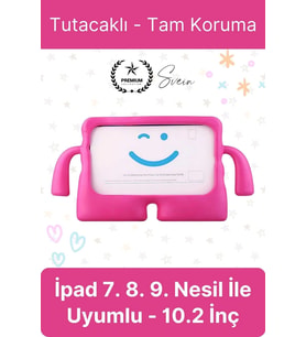 Dayanıklı Apple İpad 7. 8. 9. Nesil 10.2 İnç Uyumlu Çocuk İçin Ayaklı Tablet Kılıfı Koruyucu Silikon