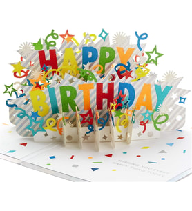 Signature Paper Wonder Pop Up Doğum Günü Kartı (Happy Birthday)