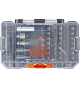 Black+Decker Si̇yah + Decker Tornavida Ucu Seti, 40 Parça (Bdast40Setff)
