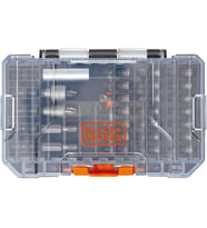 Black+Decker Si̇yah + Decker Tornavida Ucu Seti, 40 Parça (Bdast40Setff)
