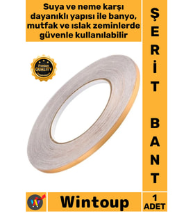 #Bant Kendinden Yapışkanlı Dekoratif Şık Şerit Fayans Arası İzolasyon Bantı Gold 05 Cm X 50 Metre