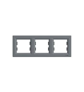 Schneider Eph5800362 Asfora Çelik Üçlü Yatay Çerçeve (Beyaz)
