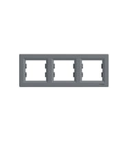 Schneider Eph5800362 Asfora Çelik Üçlü Yatay Çerçeve (Beyaz)
