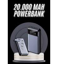 Hızlı Şarj Özellikli 20.000 Mah Dijital Göstergeli Usb Girişli Android Ve İos Uyumlu Powerbank