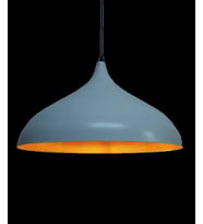 RİOLİGHT RETRO BEYAZ İÇİ ALTIN TEKLİ METAL SARKIT ÇAP: 43CM (Siyah)