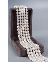 İnci Doğal Taş Beyaz Arpa Kesim 10x11mm Dizi