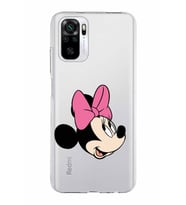 Xiaomi Redmi Note 10s Uyumlu Kapak Minnie Mouse Tasarımlı Şeffaf Silikon Kılıf