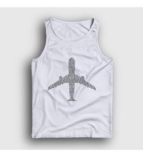 Presmono Unisex Beyaz Words Pilot Airplane Uçak Atlet 415538tt (Beyaz)