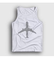 Presmono Unisex Beyaz Words Pilot Airplane Uçak Atlet 415538tt (Beyaz)
