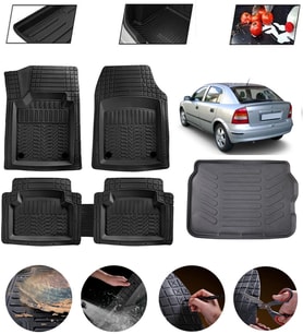 Opel Astra G 1998-2004 Hatchback Uyumlu Paspas Araca Özel Bagaj Havuzu MBS Siyah