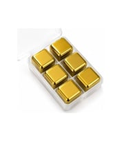 Kişiye Özel Paslanmaz Çelik Viski Taşı 6'Lı Set - 9,5x6,2cm